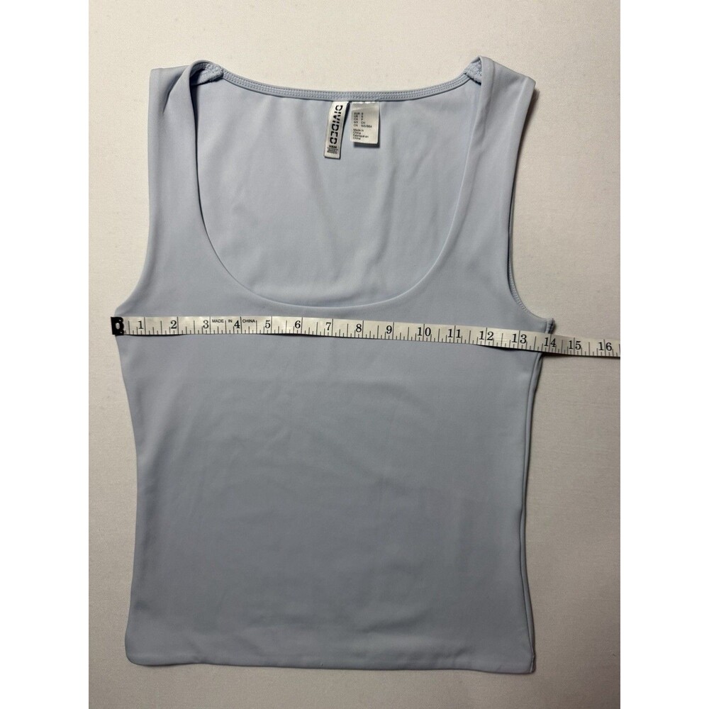 Divided H&M Tank Women’s Sleeveless Light Blue Scoop Neck Basic Tank Size Small - Picture 4 of 6
